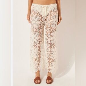 CALZEDONIA, Floral Crochet Palazzo Pants